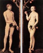 CRANACH, Lucas the Elder Adam and Eve 01 oil painting artist